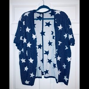 2 for $18- Lane Bryant Navy Sweater w/ white Stars Sz 18